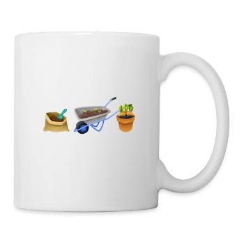 J’aime jouer dans la terre Passe-temps amusant - Mug blanc - blanc - Droite