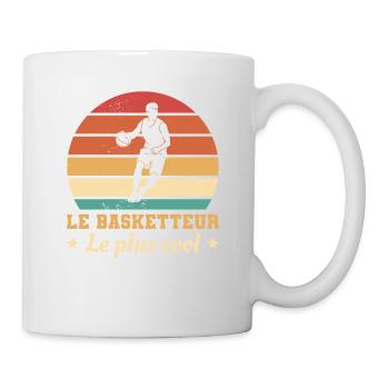 Retro Le Basketteur Le Plus Cool Basket-Ball - Mug blanc - blanc - Droite