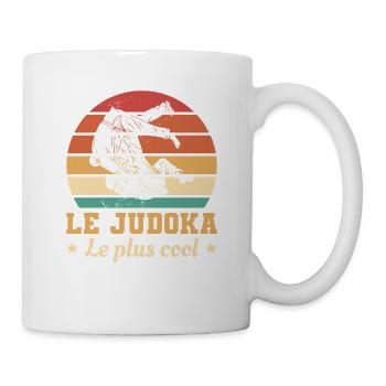 Retro Le Judoka Le Plus Cool Judo - Mug blanc - blanc - Droite