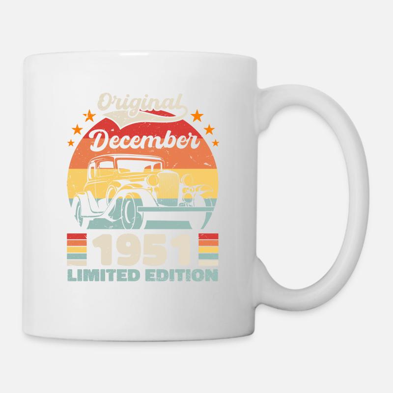 Dezember 1951 Geburtstagsgeschenk Dezember 1951 - Tasse - Weiß