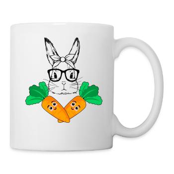Jolly Roger Frohe Ostern mit süßem Hasenschädel & - Tasse - Weiß - Rechts