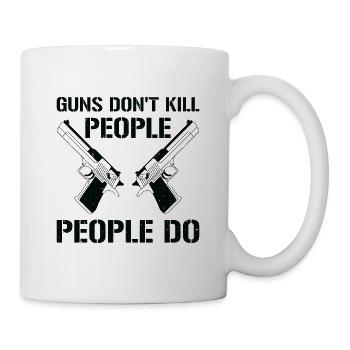 Waffen Pistolenliebhaber Waffenbesitzer Schießen - Tasse - Weiß - Rechts