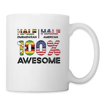 Born Zimbabwean Zimbabwe American USA Citizenship - Mug - white - Right