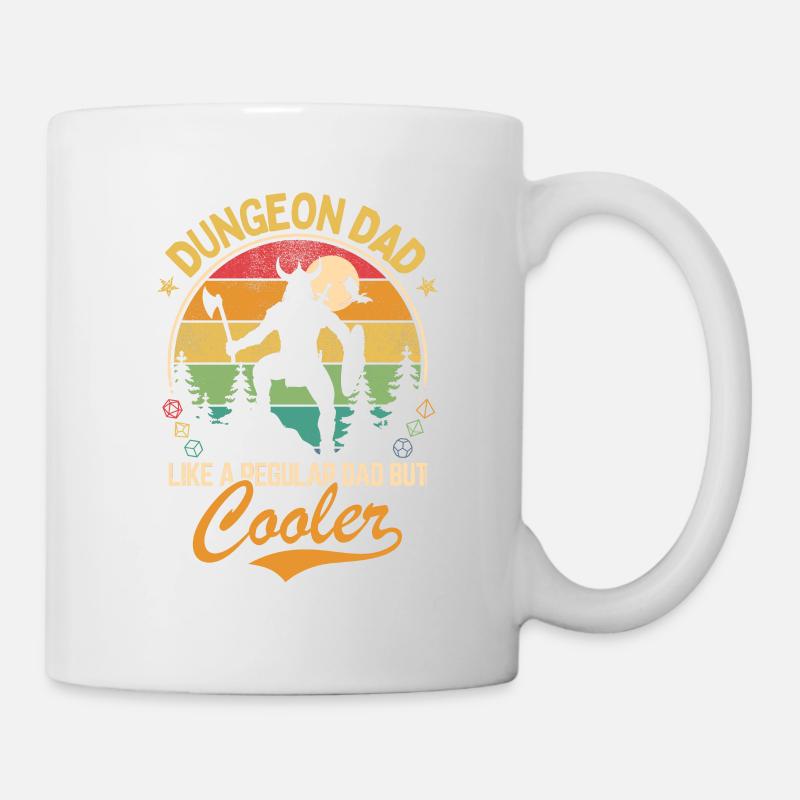 Donjon papa - Comme un père normal mais plus cool - Mug blanc - blanc