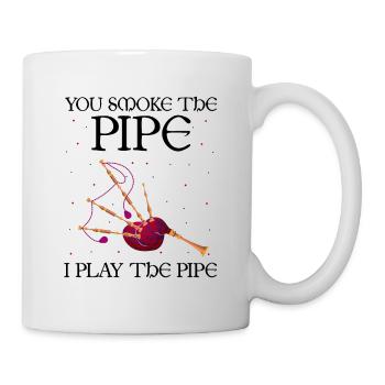Bagpipes for bagpipe instructors and bagpipers - Mug - white - Right