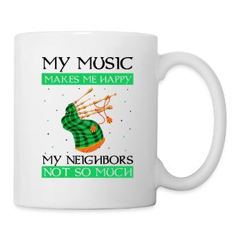 Bagpipes for pipers and Scots - Mug - white - Right