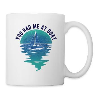 Segelboot Kapitän Spruch Zum Segeln - Tasse - Weiß - Rechts