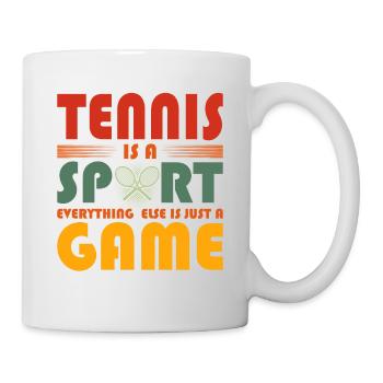 Funny Tennis Art Tennis Now Wine Lover Gift Idea - Mug - white - Right