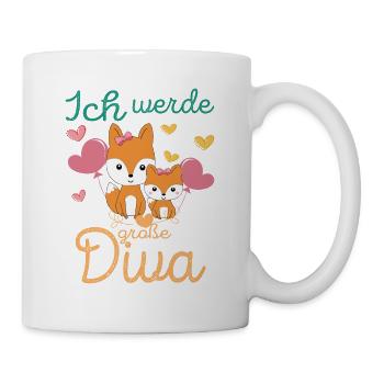 Werde Große Diva Fuchs Schwestern - Tasse - Weiß - Rechts