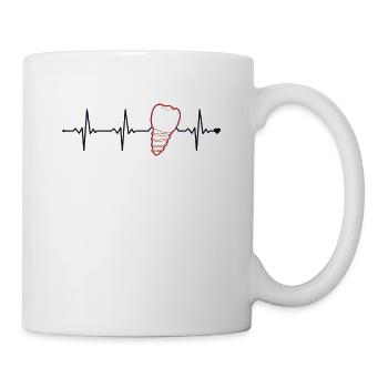 Dental Lab Tech Heartbeat Dental Laboratory Dental Technician - Mug - white - Right