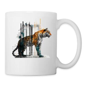 Tiger Art Architecture Artwork Gift Animal - Mug - white - Right