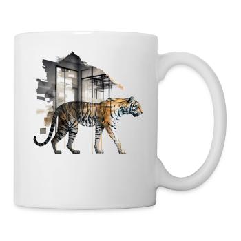 Tiger Art Architecture Artwork Gift Animal - Mug blanc - blanc - Droite
