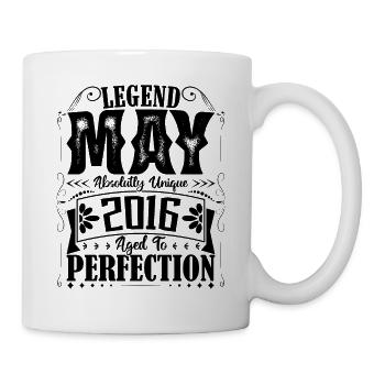 Mai 2016. Anniversaire mai 2016. Cadeau may 2016. - Mug blanc - blanc - Droite