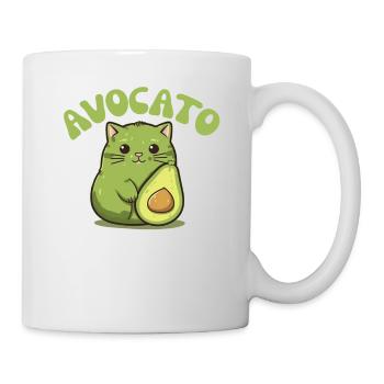 Avocato avocat chat drôle nourriture verte - Mug blanc - blanc - Droite
