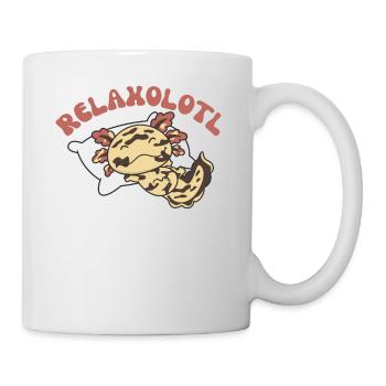 Relaxolotl Axolotl amoureux doux animaux relax - Mug blanc - blanc - Droite