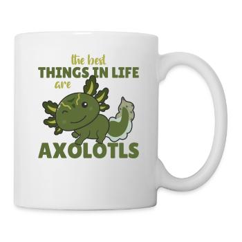 the best things in life are Axolotls süße Axololt - Mug - white - Right