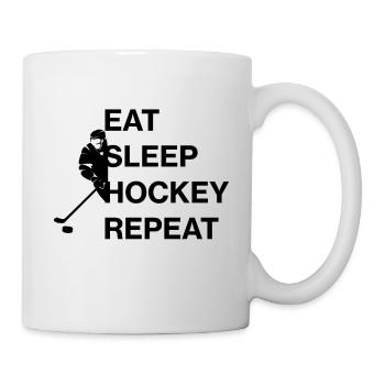 MANGER, DORMIR, HOCKEY, Berger préféré, sport préféré - Mug blanc - blanc - Droite