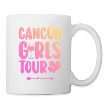 Équipe du parti de Cancun - Mug blanc - blanc - Droite
