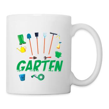 Garten Gärtner Gartenarbeit - Der Garten ruft - Tasse - Weiß - Rechts
