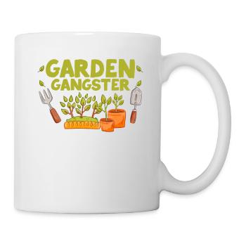 Garten Gangster Lustig Gartenarbeit Landwirt - Tasse - Weiß - Rechts