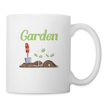 Life's a Garden Dig It Funny Farmer Gardening - Mug - white - Right