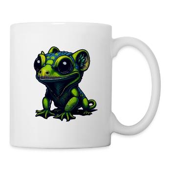 Gamer's Perfect Illustration - Cute Colorful Gekko - Tasse - Weiß - Rechts