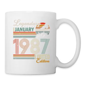 Januar 1987 geboren - Tasse - Weiß - Rechts