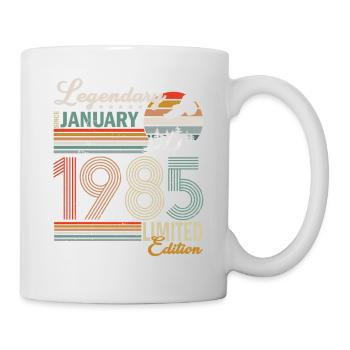 1985 Januar In Perfektion gereift - Tasse - Weiß - Rechts