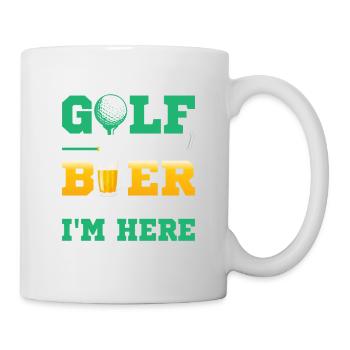 Golf And Beer That's Why I'm Here Par Tee Golfing - Mug - white - Right