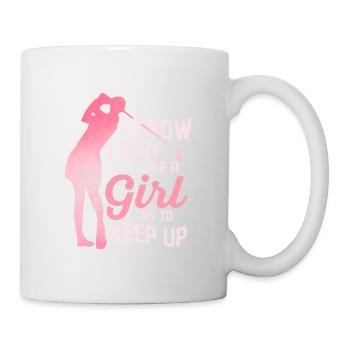 Je sais que je joue comme une fille Essayez de continuer à jouer au golf G - Mug blanc - blanc - Droite