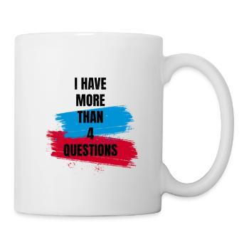 J’ai plus de 4 questions vintage texte simple - Mug blanc - blanc - Droite