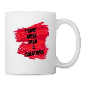 J’ai plus de 4 questions vintage texte simple - Mug blanc - blanc - Droite