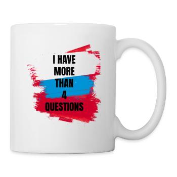 J’ai plus de 4 questions vintage texte simple - Mug blanc - blanc - Droite