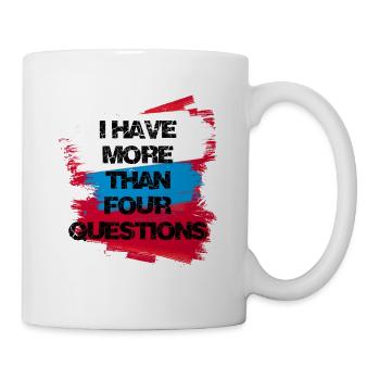 J’ai plus de quatre questions vintage simple - Mug blanc - blanc - Droite