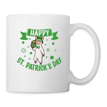 St Patrick's Lama - Happy St Patrick's Day - Mug - white - Right