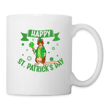 St Patrick's Kangaroo - Happy St Patrick's Day - Mug - white - Right