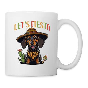 Teckel Cinco de Mayo Let's Fiesta - Mug blanc - blanc - Droite