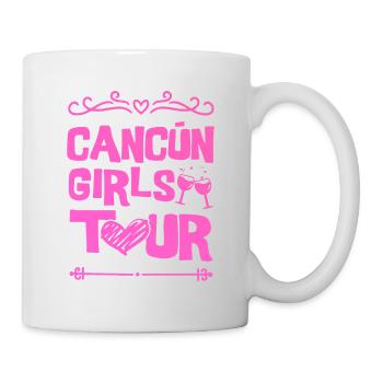 Équipe du parti de Cancun - Mug blanc - blanc - Droite