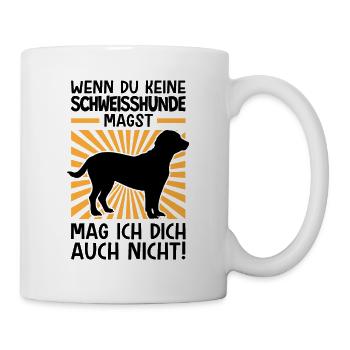 Hannoverscher Schweißhund nicht mögen - Tasse - Weiß - Rechts