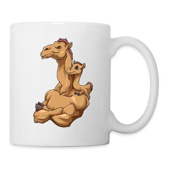 Starkes Kamel mit Kamel Kind für einen Kamel - Tasse - Weiß - Rechts