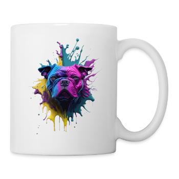 HUNDE DESIGN SPLASH ART I HUNDELIEBHABER - Tasse - Weiß - Rechts