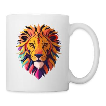 WILDES LÖWENDESIGN BUNT - Tasse - Weiß - Rechts