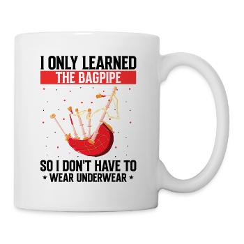 Citation de cornemuse pour les musiciens écossais et de cornemuse - Mug blanc - blanc - Droite