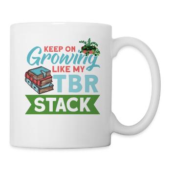 Book lover design with books for literature - Mug - white - Right