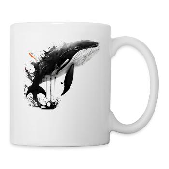 Whale Ocean Marine Biologist Gift Art Animal Zoo - Mug blanc - blanc - Droite