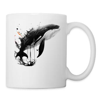 Wal Ozean Meeresbiologe Geschenk Kunst Tier Zoo - Tasse - Weiß - Rechts