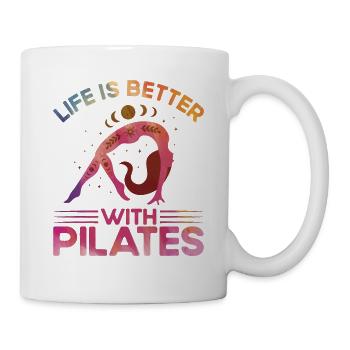 Pilates La vie est meilleure avec le cadeau Pilates - Mug blanc - blanc - Droite