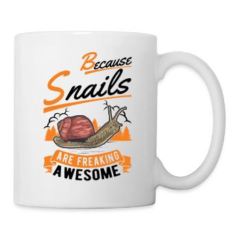 Parce que les escargots sont des escargots géniaux - Mug blanc - blanc - Droite