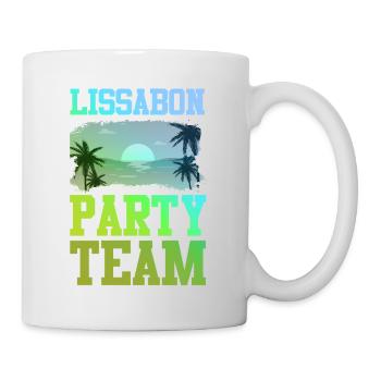 Équipe du parti de Lisbonne - Mug blanc - blanc - Droite