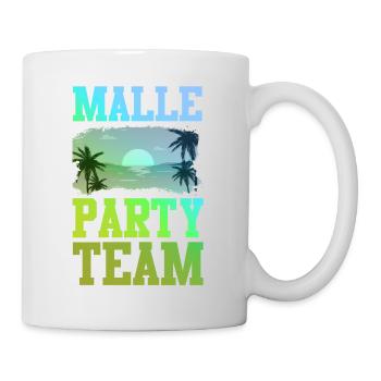 Malle Party Team - Tasse - Weiß - Rechts